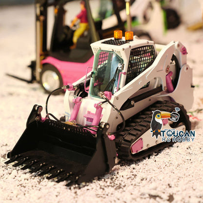 LESU 1/14 Aoue-LT5 Tracked Skid-Steer RC Hydraulic Loader RTR Remote Control Construction Car Model Rotating LED Light FS-i6S Transmitter Sound