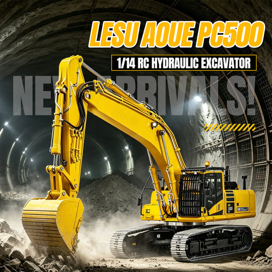 LESU Aoue PC500 1/14 Metal RC Hydraulic Tracked Excavator PNP/RTR B0019 7Ways Valve 3-4MAP Pump Light System for Construction Vehicle Collectors