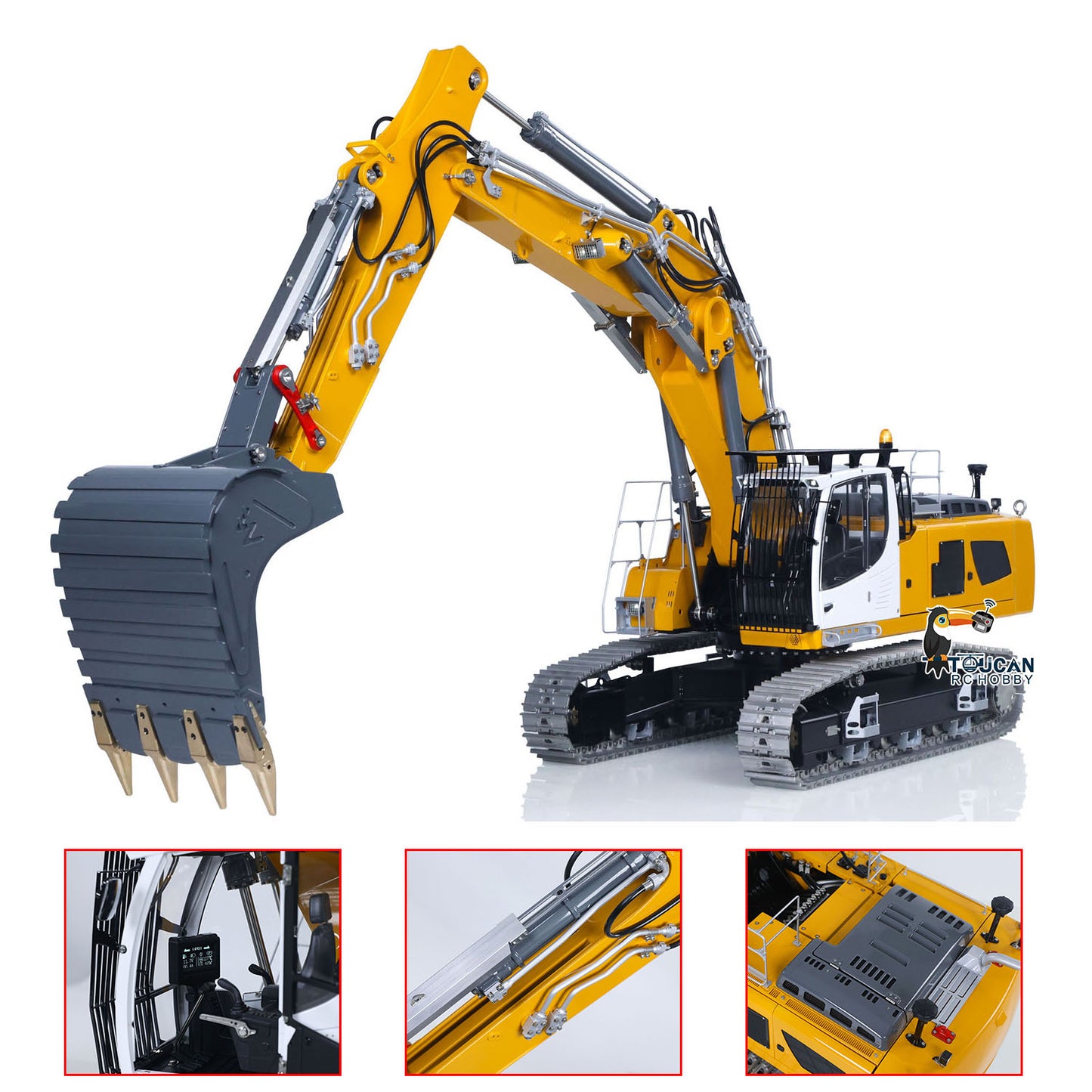 LS LR956 RC excavator 1/14 metal tracked hydraulic engineering vehicle with PL18EV remote