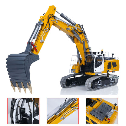 LS LR956 RC excavator 1/14 metal tracked hydraulic engineering vehicle with PL18EV remote