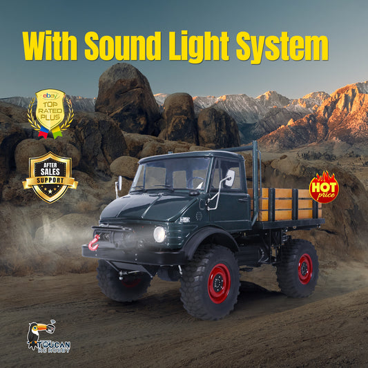 LESU 4X4 1/10 RC Off-road Vehicles Painted Assembled RAVE-UM406 Electric Radio Controlled Cars W/ Light Sound System Winch