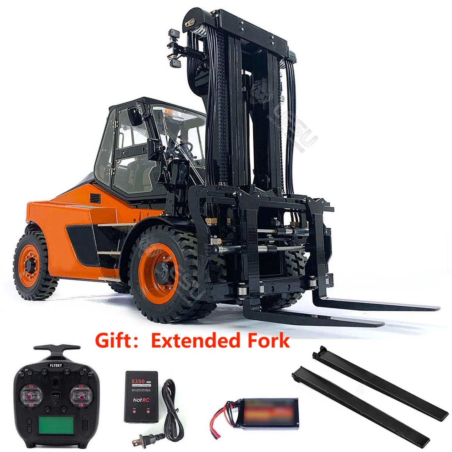 LESU 1/14 RTR Hydraulic RC Forklift Aoue-LD160S for Truck Painted Assembled Model W/ Openable Door Sound Light System
