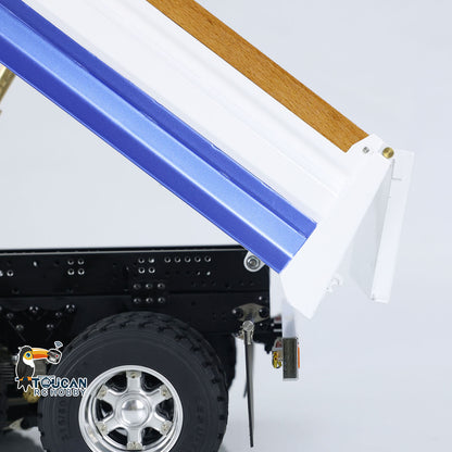 LS Z0039 metal dump bucket matched 6x6 rc tractor truck Toucan blue white appearance
