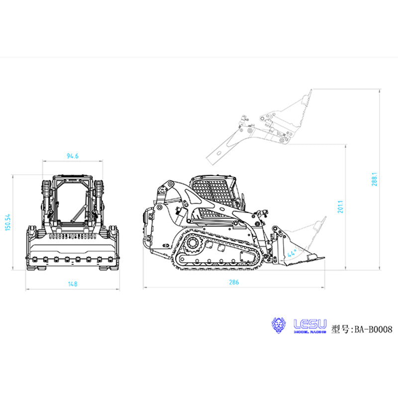 LSmodel RC construction loader complete battery and charger set
