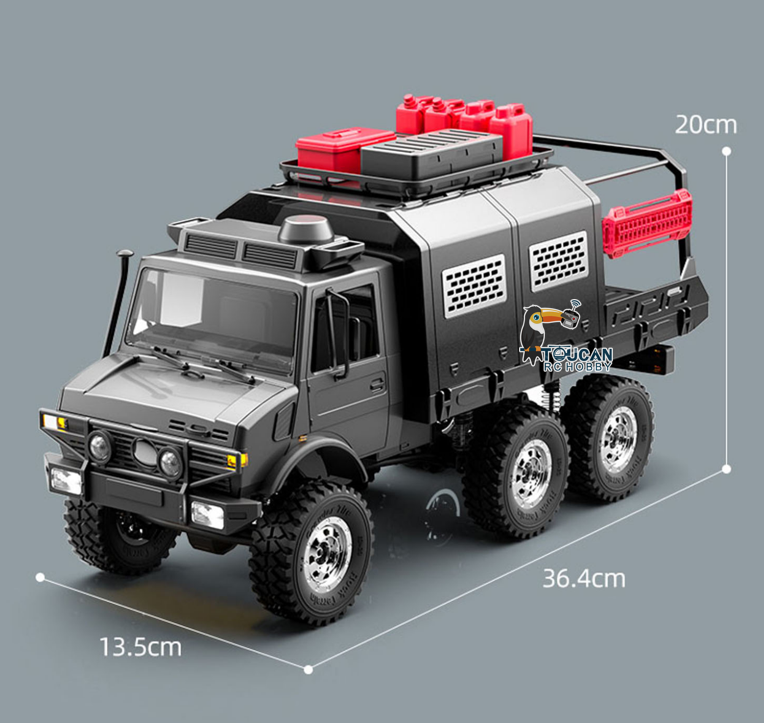 TOUCAN RC HOBBY JJRC C8823C 1/12 6x6 RC Crawler Car Remote Control Off Road Rock Climbing Truck 2 Speed Gearbox LED Lights 370 Brushed Motor