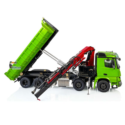 Lesu metal hydraulic roll off vehicle with integrated lifting crane
