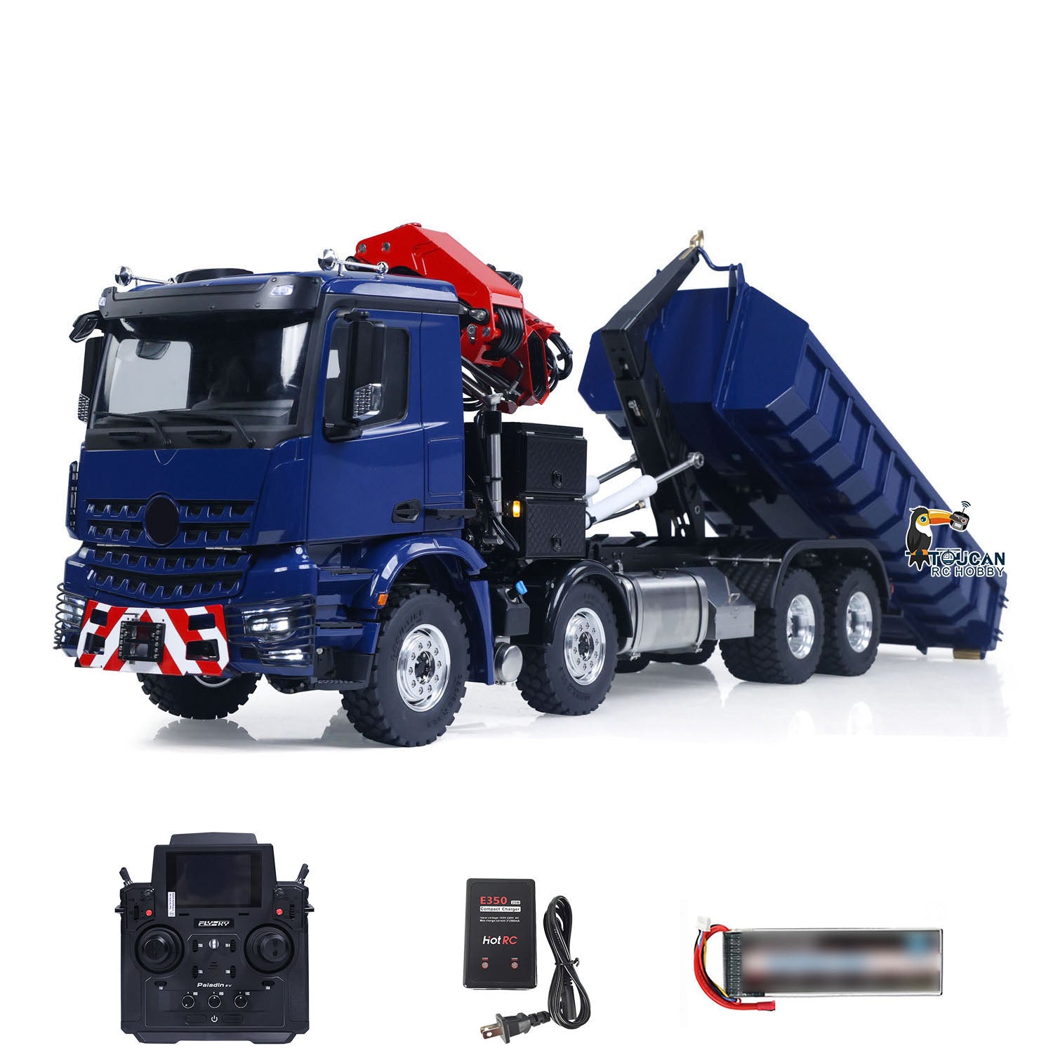 Lesu hydraulic roll off dump truck equipped with PL18EV radio controller
