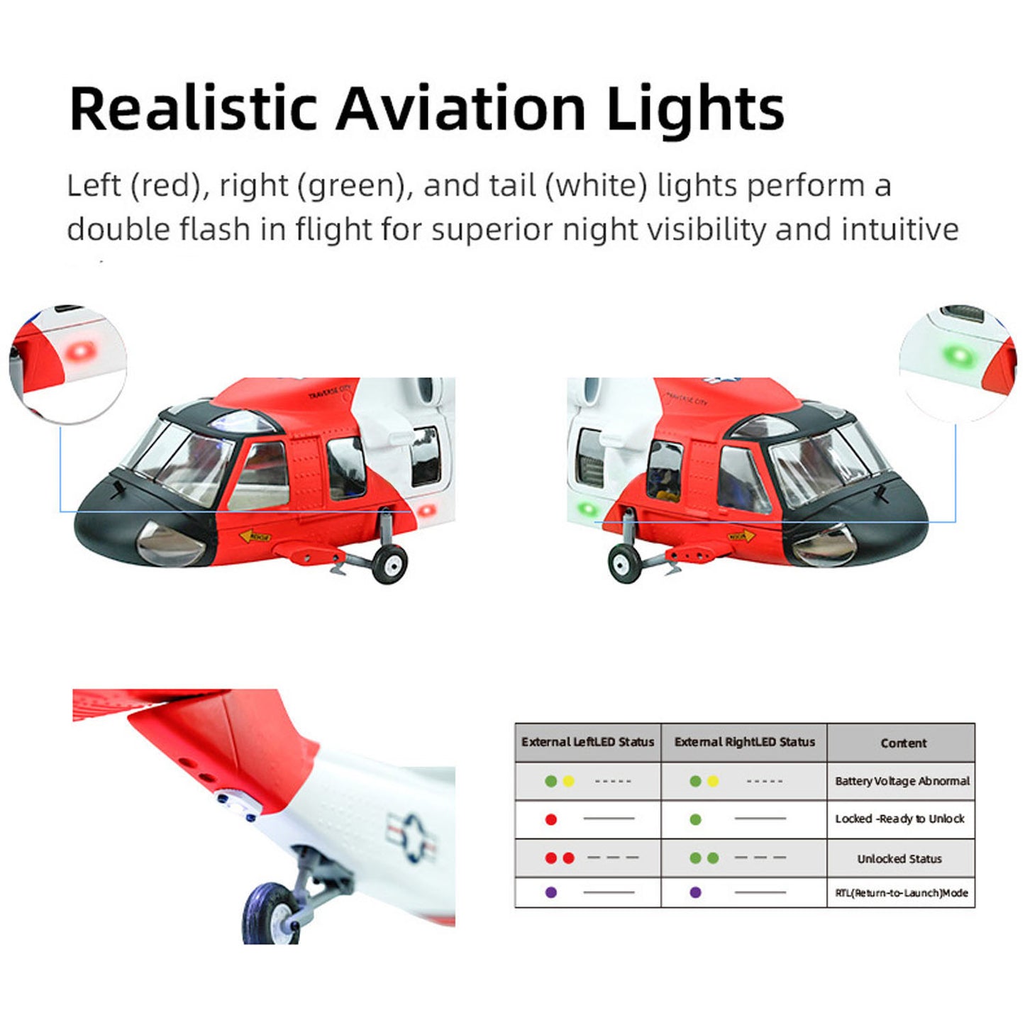 Pre-orderFLYWING MH-60T Jayhawk Remote Control Helicopter LED Light ACE Controller MH60T GPS ATT Mode One Key Return Beidou Positioning