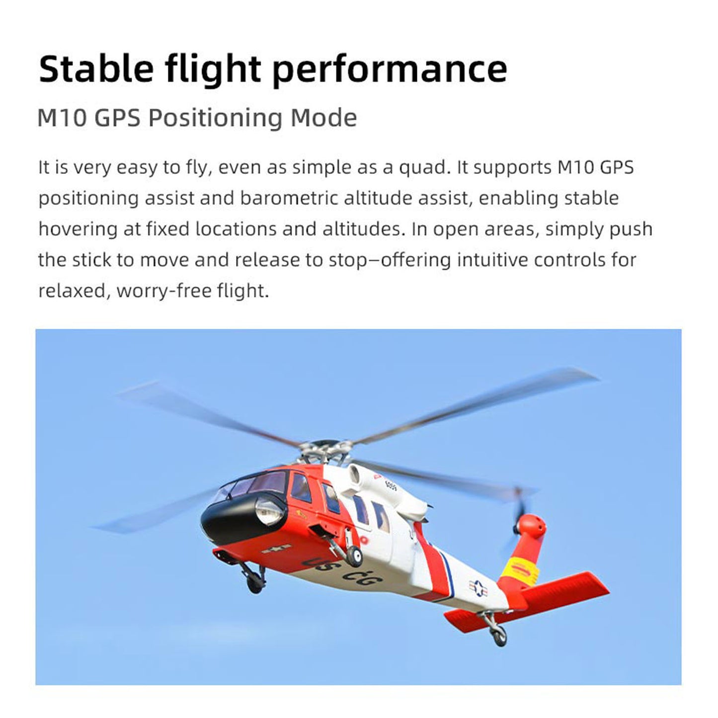 Pre-orderFLYWING MH-60T Jayhawk Remote Control Helicopter LED Light ACE Controller MH60T GPS ATT Mode One Key Return Beidou Positioning