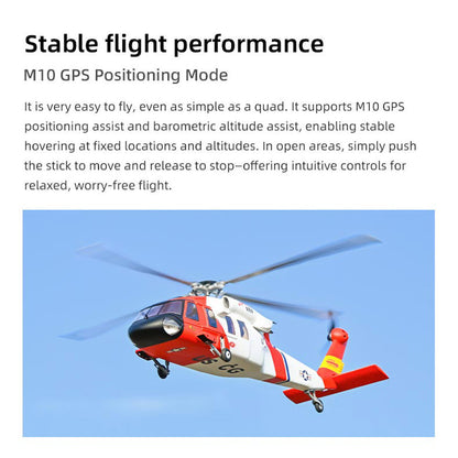 Pre-orderFLYWING MH-60T Jayhawk Remote Control Helicopter LED Light ACE Controller MH60T GPS ATT Mode One Key Return Beidou Positioning