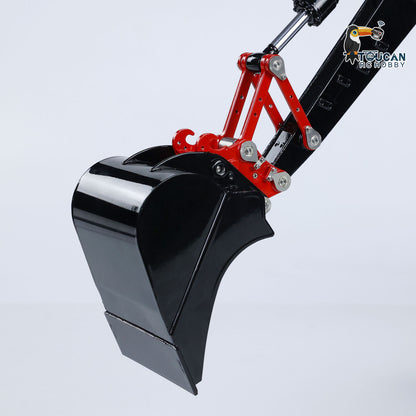 Working hydraulic RC excavator equipped metal guard net dual tone warning lamp rear spotlight full electronic accessories
