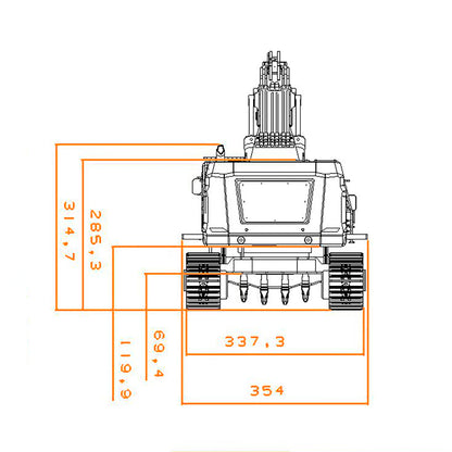 55KG Metal 1/12 RC Hydraulic Excavator 395F Remote Control Digger Dual Pump RTR Heavy Machine Flysky ST8 Radio Battery 6CH Valve