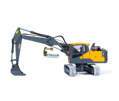 1/14 RC Hydraulic 3Arms Excavator Double E EC160 2.4G Remote Control Metal Diggers Construction Vehicle Lights Flysky I6S Radio