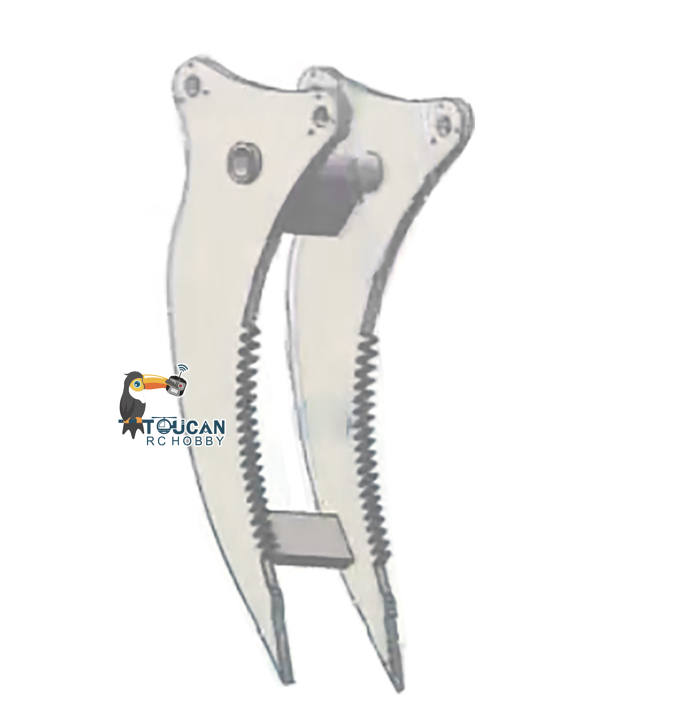 Toucan Model Metal Hydraulic Shear Scissor Rake Bucket Ripper Scarifier for 1/8 RC Excavator Remote Control Tracked Digger C390F C395 C374 PC1250