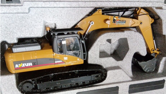 Free Shipping Second Hand US Stock HUINA New Upgrade 580 1/14 Metal Excavator Model Engineering Vehicle Electric Ball Grabber 360 Rotating Shear Claw Sound Lights