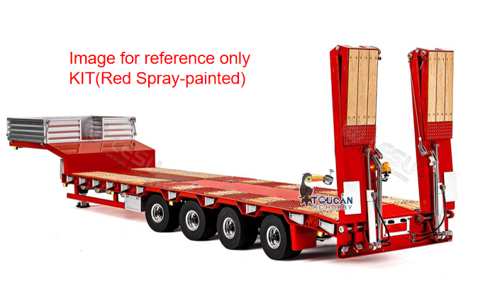 Pre-order New Product LESU 1/14 Hydraulic Semi-trailer A0054 Four-axle Steering Shaft Model KIT RTR