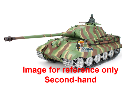 CN Stock Second-hand Henglong 1/16 RC Tank 3888 Tiger 2 Metal Tracks Wheels 27MHZ Radio System Infrared Combat System