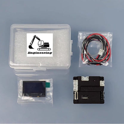 Multimedia Display Screen Current Voltage Temperature Pressure Usage Time Brand for DIY 1/14 RC Hydraulic Excavator Loader