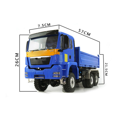 LESU 1/14 Metal Remote Controlled TGS Three-way Transmission Dumper Truck Hydraulic Lights Sound System ESC Servo