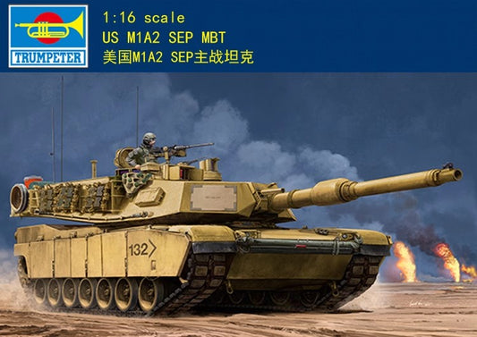 US STOCK Trumpeter 1/16 Radio Control Armored Car RC Military Main Battle Tank Model 00927 US M1A2 SEP MBT Hobby Model Toy Car