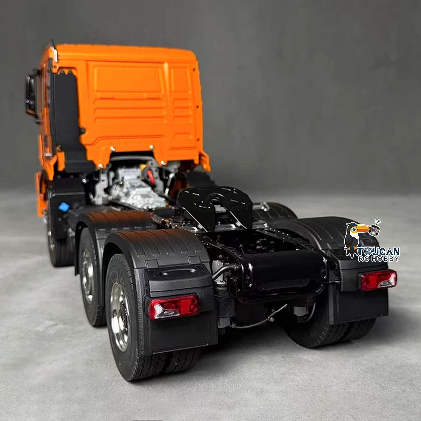 1/14 Metal 6X6 Remote Control Tractor Truck RC Lorry Car 3Speed Gearbox Wheelhub Reduction Axle Light Sound System ST8 Radio