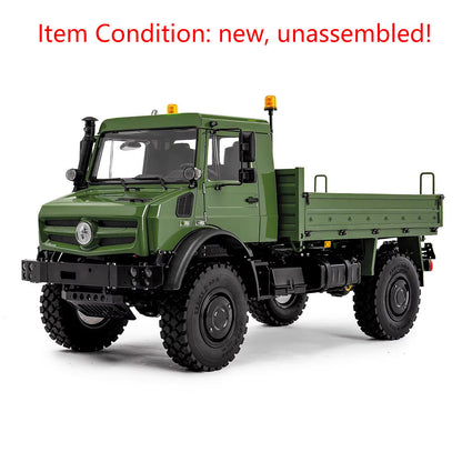 LESU U4023 1/14 Metal RC Off Road Vehicle Kit Non-Hydraulic All Terrain Light Truck Detachable Steel Cargo Bed 3 Speed Transmission Differential Locks Light Sound System for Hobby Collectors