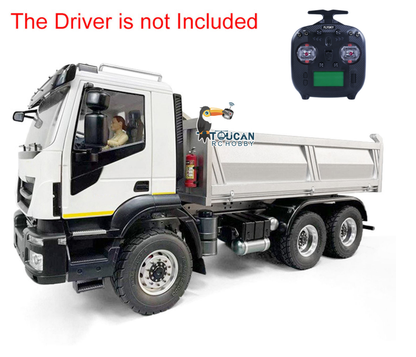 MODO 1/14 Metal 6*4/4*2 RC Hydraulic Dump Truck PNP ST8 Controller 2 Speed Gearbox Axles Locks for Construction Model Collectors Outdoor Hobby