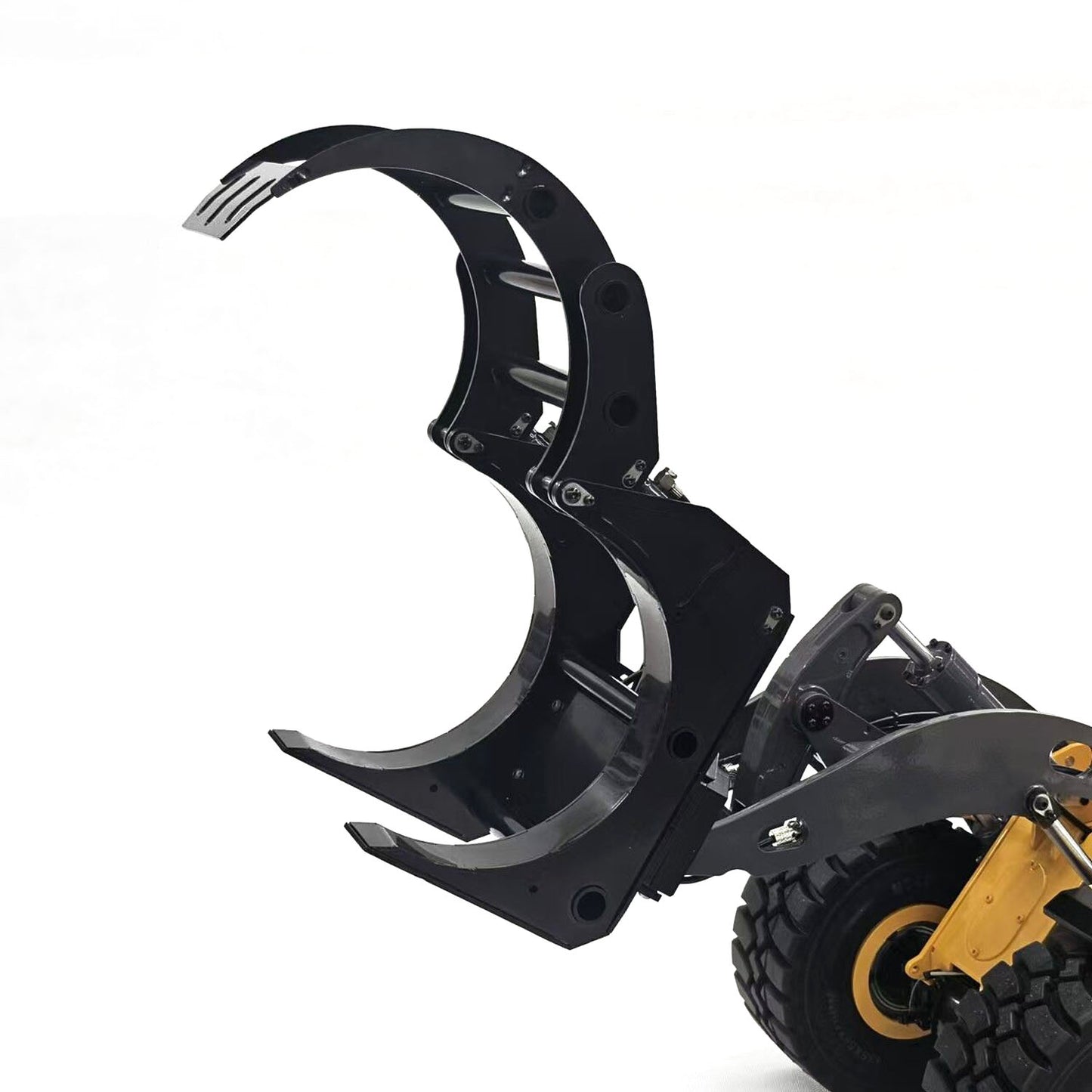 TOUCAN RC HOBBY MTModel Metal Tiltable Dozer Blade Reversible Bucket Fork Root Rake Sorting Grapple for 1/14 WA480 E260L Remote Control Loader DIY Parts
