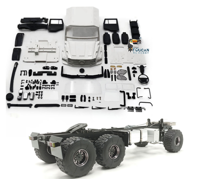 JDModel 218 1/14 6*6 Plastic RC Tractor Truck Kit/PNP 2-Speed Transmission Hobbywing Brushed ESC Motor Differential Lock DIY Model for Enthusiasts