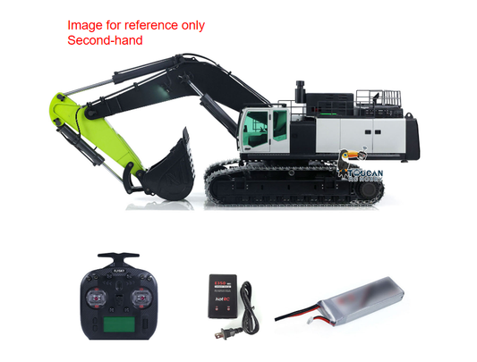 CN Stock Second-hand 1:12 Metal Tracked Hydraulic Dual-Pump Excavator ZE960G Motor ESC Rudder Mechanism Light Set Sound Module Smoke Effect ST8 Remote Control Battery Charger