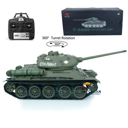Free Shipping CN Stock Second-hand 2.4G Henglong 1/16 Scale 7.1 Plastic Soviet T34-85 RTR RC Tank 3909 360 Degrees Turret