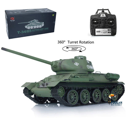 TOUCAN RC HOBBY Henglong 1/16 2.4G TK7.0 Plastic 3909 Soviet Union T34/85 RTR RC Tank BB Infrared Combat 360 Degrees Turret Smoke Metal Barrel