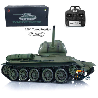 Free Shipping CN Stock Second-hand 2.4G Henglong 1/16 Scale 7.1 Plastic Soviet T34-85 RTR RC Tank 3909 360 Degrees Turret