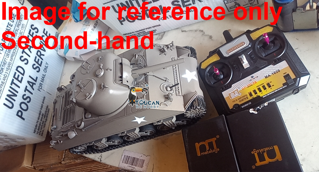 Fast Free Shipping Second Hand US Stock Mato 100% Metal 1/16 Scale Army Green M4A3 Sherman Infrared Ver RTR RC Tank 1230