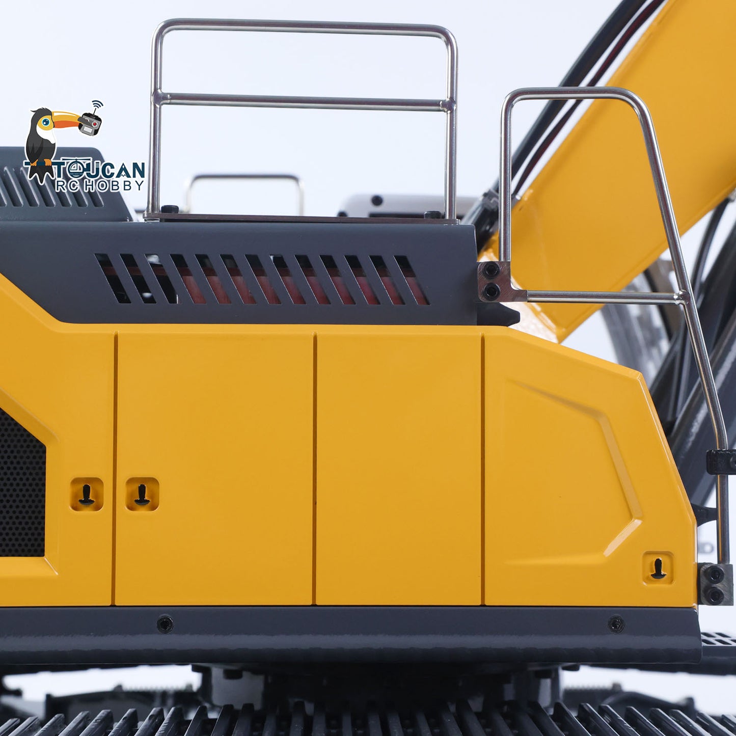 All metal rc excavator full set leveling bucket quick detach simulation light sound accessories
