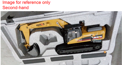Second Hand US Stock HUINA New Upgrade 580 1/14 Metal Excavator Model Engineering Vehicle Electric Ball Grabber 360 Rotating Shear Claw Sound Lights