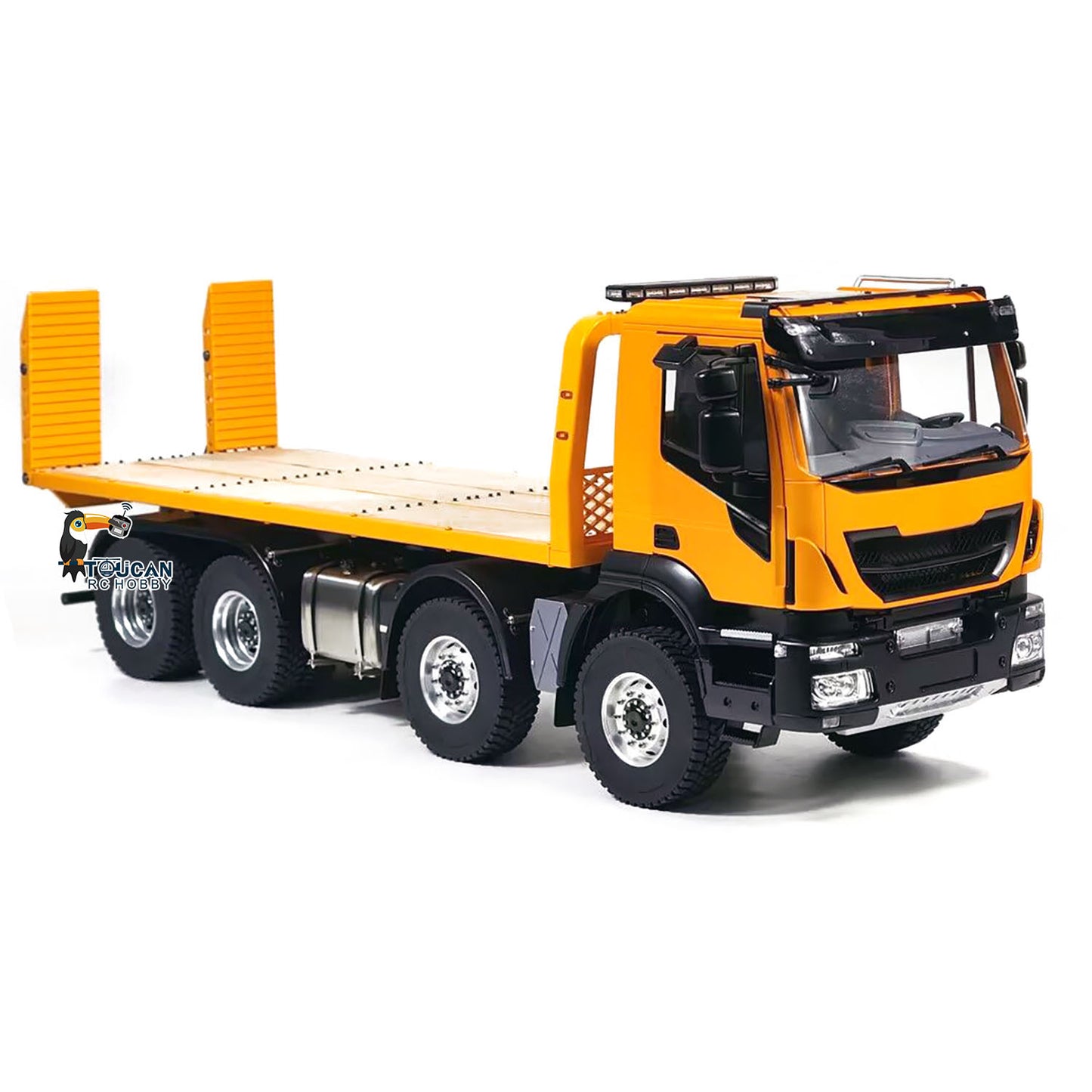 1/14 8x8 RC Hydraulic Equipment Remote Control Rescue Vehicles Wrecker Truck Sounds Lights Assembled Painted Hobby Model DIY