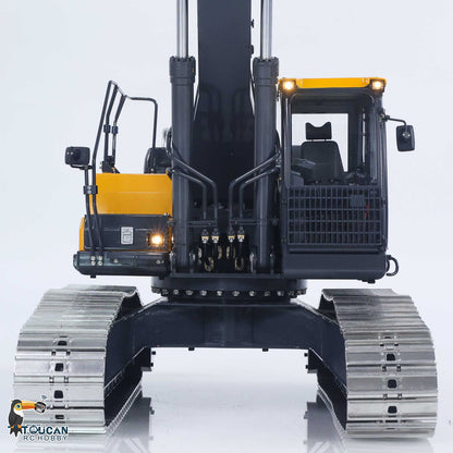 Simulated real construction FROG-1 metal hydraulic excavator hammer variant pre painted ready to run rc tracked digger dual section boom hydraulic assembly with 3 oil pumps and control valve
