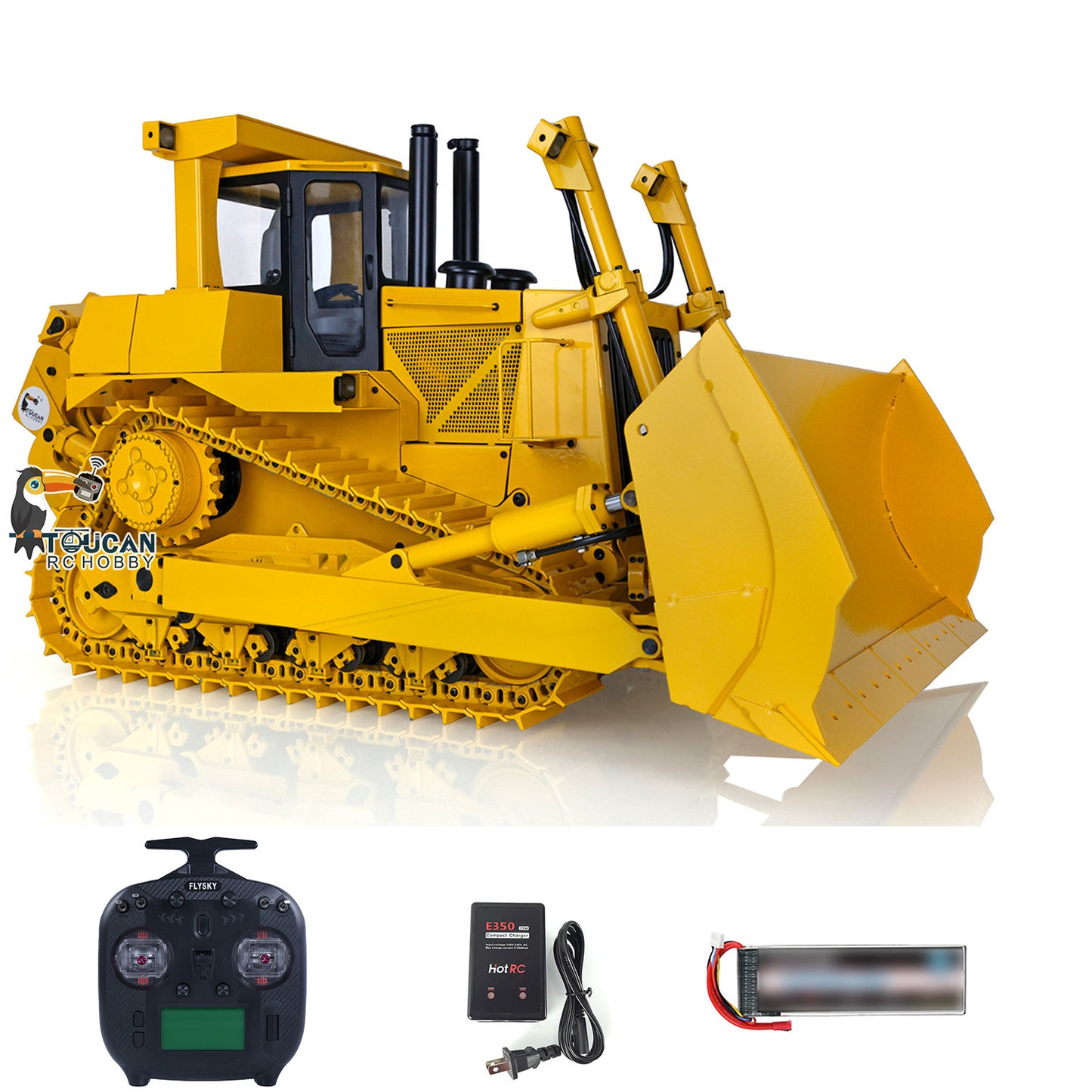 Ready to run rc metal bulldozer equipped motor esc servo simulation light group
