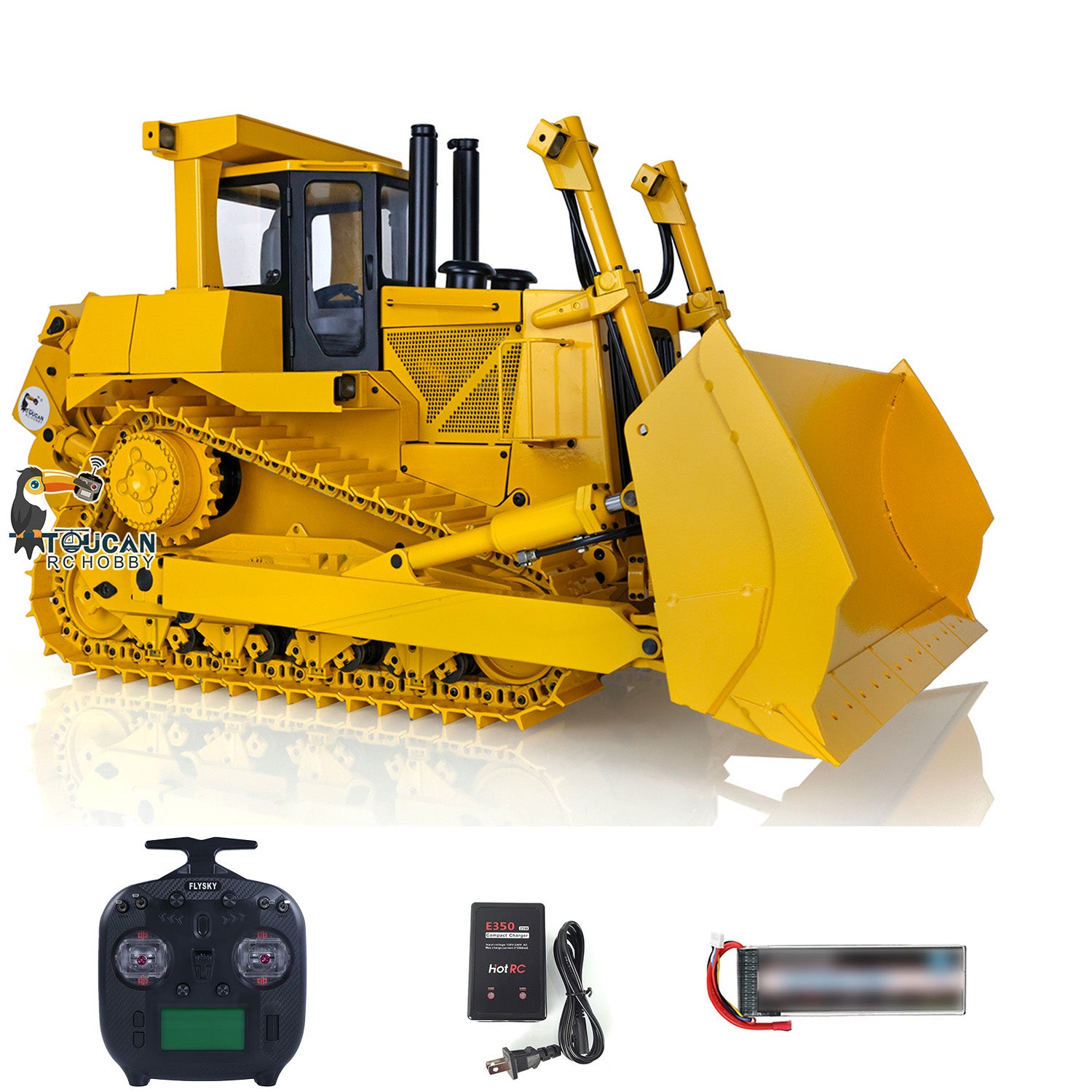 Ready to run rc metal bulldozer equipped motor esc servo simulation light group
