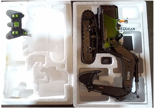 Second Hand US Stock HUINA 1/14 593 Toys Model RC Excavator Car Gift Battery 2.4G Remote Control 22CH