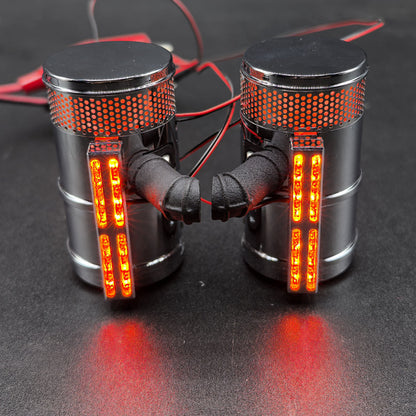 1Pair Metal Air Filter Weather Guard for DIY 1/14 56344 56301 Remote Control Tractor Truck RC Lorry Vehicle King Hauler