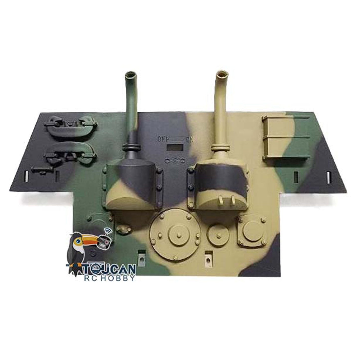 TOUCAN RC HOBBY IN Stock Plastic Rear Panel Spare Parts for Henglong 1/16 Scale German King Tiger RC Tank Models 3888A Radio Controlled Armored Cars