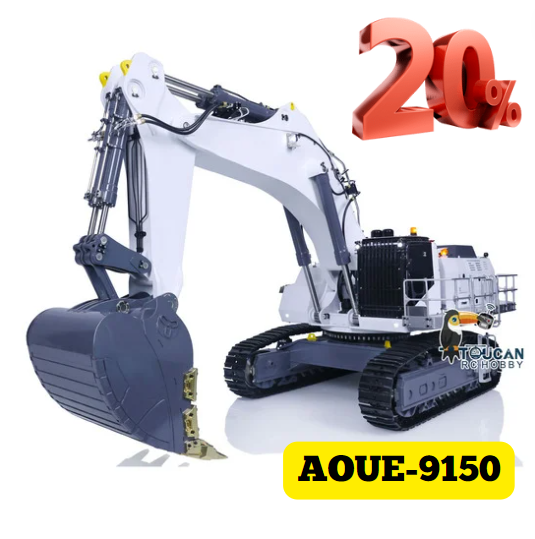 IN STOCK 1/14 LESU AOUE 9150 RC Hydraulic Double Pump Excavator Light System Heavy Backhoe Shovel Painted Construction Car