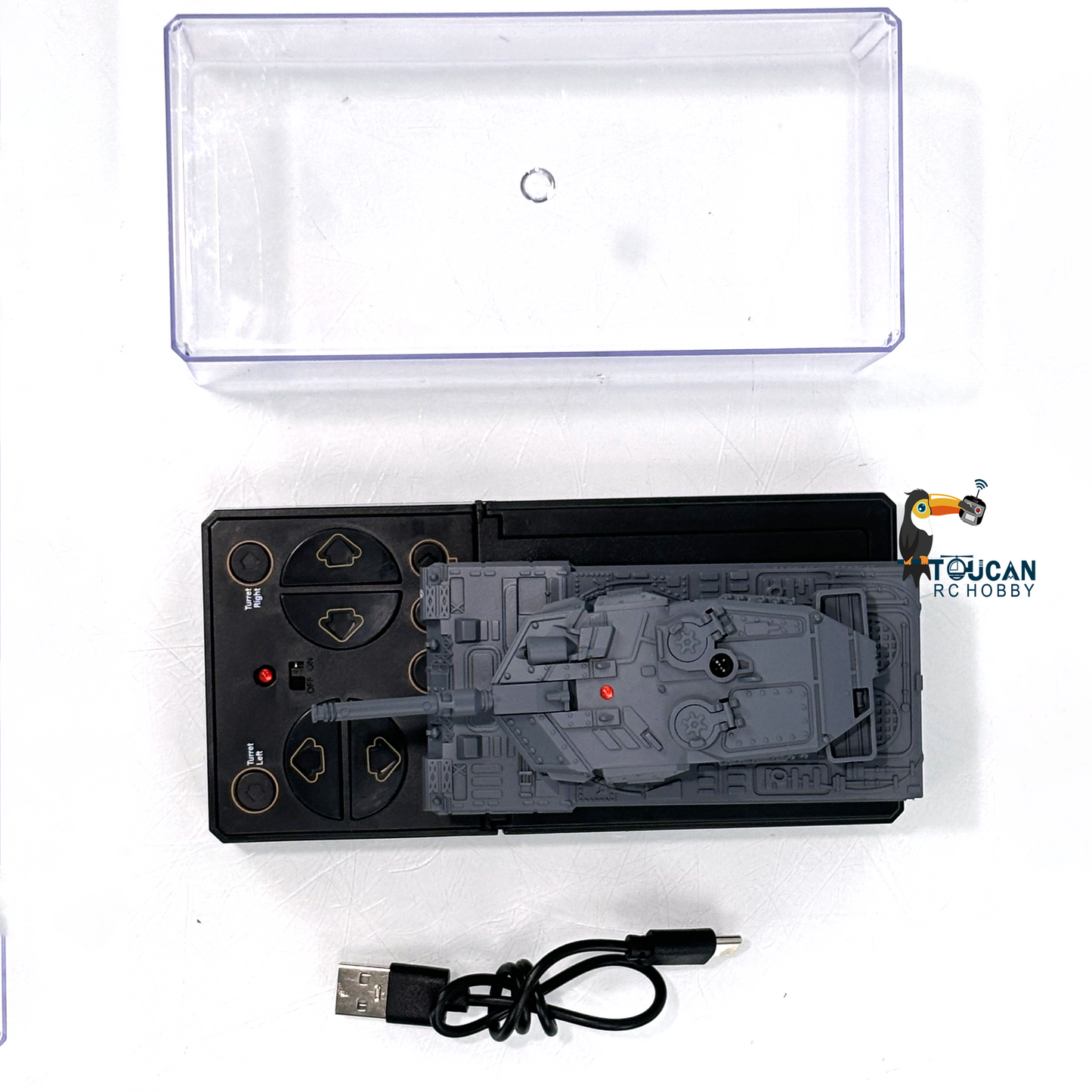 US Stock RC RTR Mini Tank Remote Control Battle Tank Toy Rotate Turret Infrared system Electric Military Vehicle