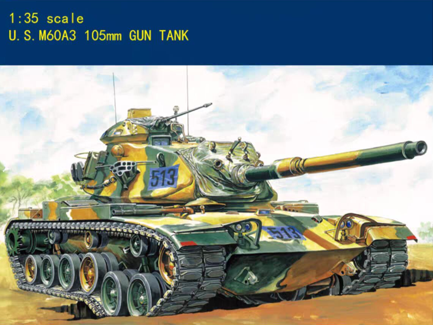 US Stock MiniHobby 80108 1/35 US M60A3 American Tank Plastic Model Kit DIY Die Cast Parts Unassembled Unpaintied