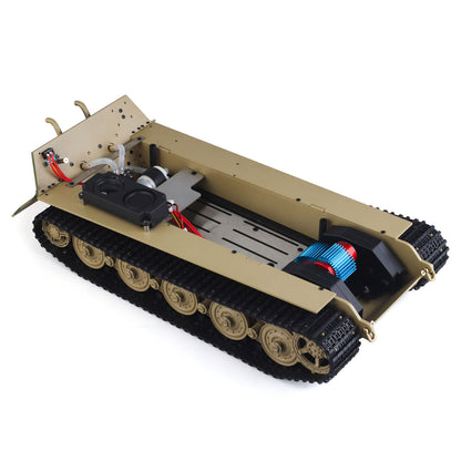 Full Metal RC Tank Chassis for Heng Long 1/16 German King Tiger Henschel Steel Gearbox 390 Brushed Motor Smoke Unit Speaker