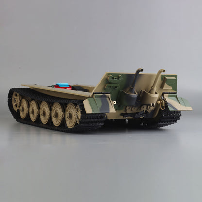 Full Metal RC Tank Chassis for Heng Long 1/16 German King Tiger Henschel Steel Gearbox 390 Brushed Motor Smoke Unit Speaker