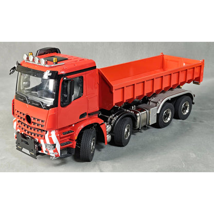 1/14 Remote Control Hydraulic Full Dumper 8*8 5 Valves RC Roll On Off Tipper Engineering Vehicle Differential Locks No Charger