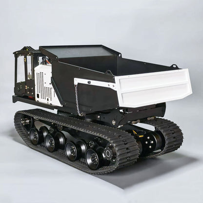Metal 1/14 Hydraulic RC Dump Truck T14R Panther Crawler Tracked Tipper Construction Machine Light Sound System Flysky ST8 Radio